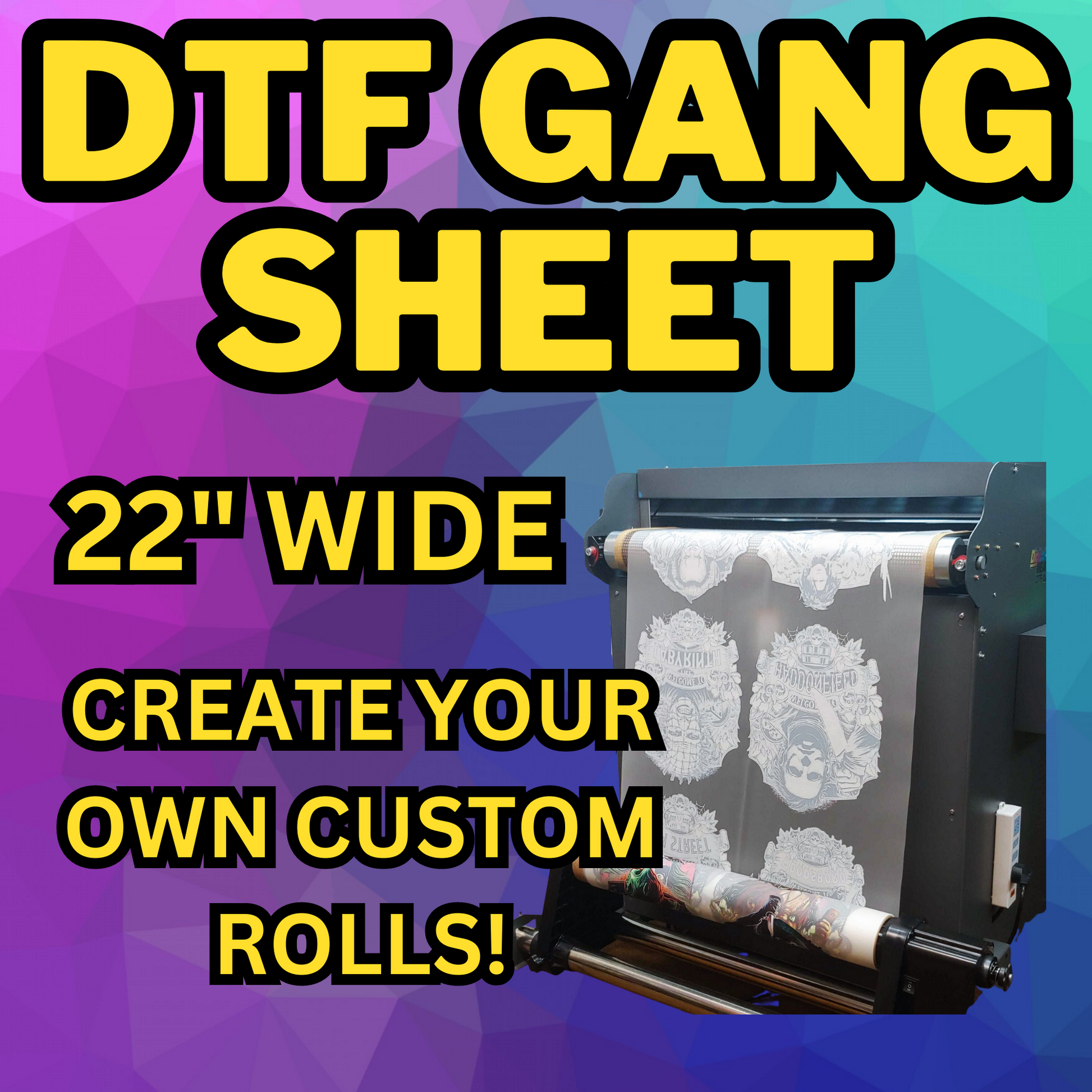 Christmas Collection DTF Gang Sheet, DTF Transfers, Ready To Press 22 X  60